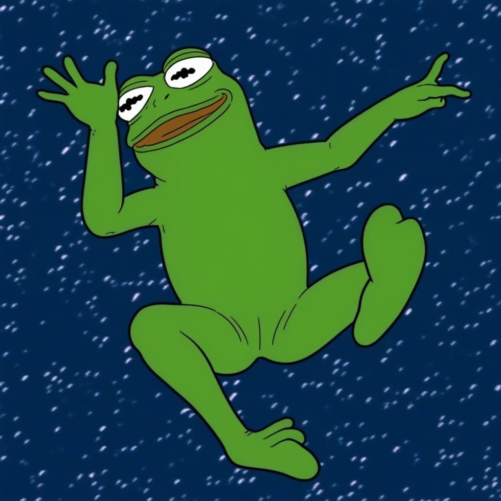 PBR Pepe dancing in space