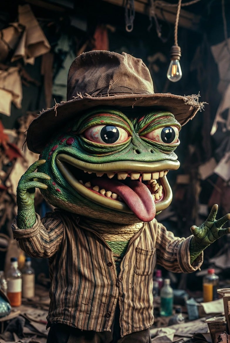 PBR Pepe in the parking lot